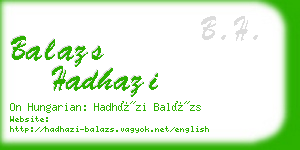 balazs hadhazi business card